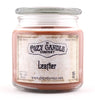 Medium Jar Leather Soy Candle